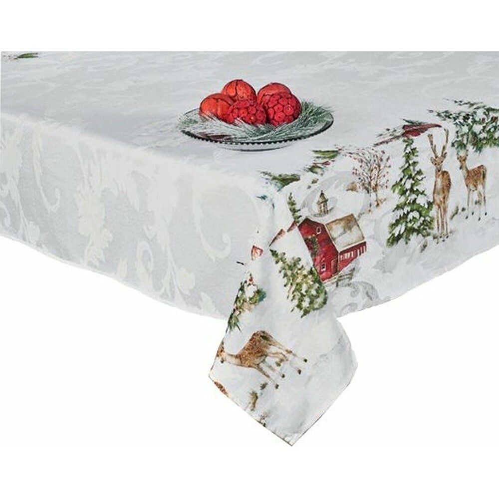 Printed Fabric Tablecloth 60"x84" Oblong(6-8 people)CHRISTMAS,COUNTRY HOLIDAY,BM